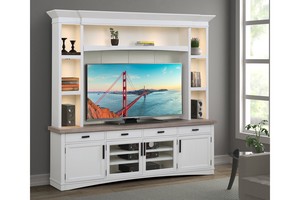 Americana 4 Piece Entertainment Center in White