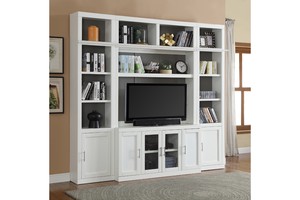 Catalina 4 Piece Entertainment Center in White