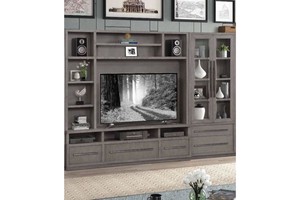 Pure Modern 3 Piece Entertainment Center in Moonstone, 84 Inch