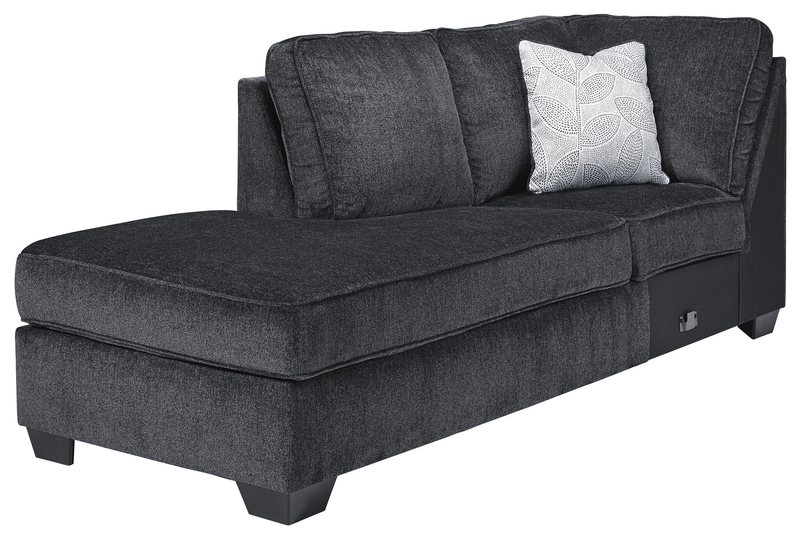 Altari 1 Arm Chaise In Slate Left Facing Mor Furniture