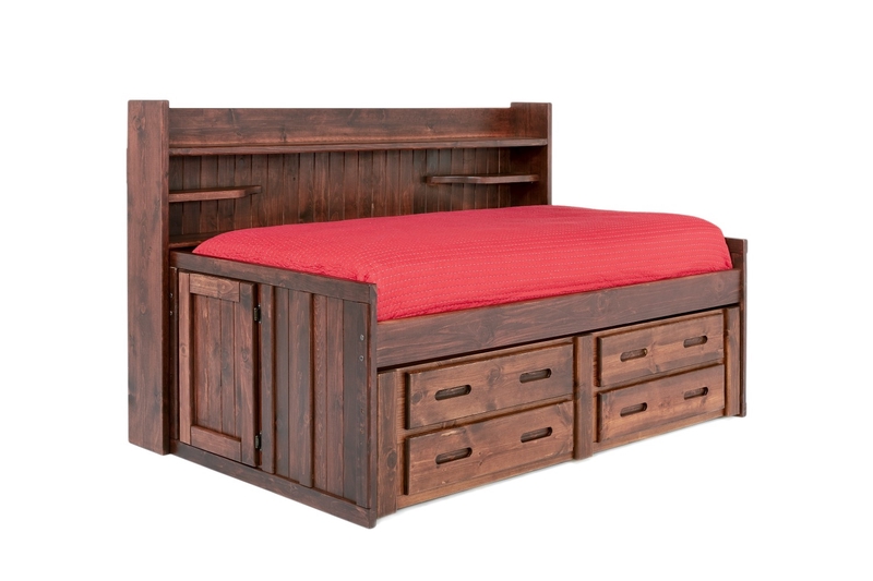 Young Pioneer 4 Drawer Sideways Bed in Cinnamon, Full Mor Furniture