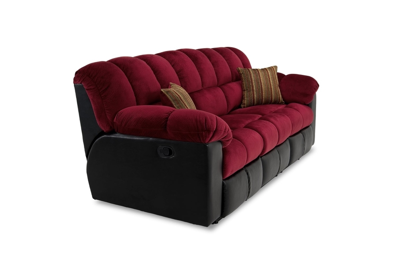 Fountain Reclining Sofa In Berry Mor Furniture
