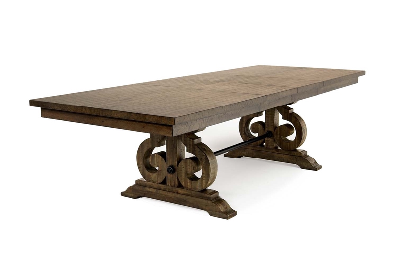 Stone Extendable Dining Table in Light Gray Mor Furniture