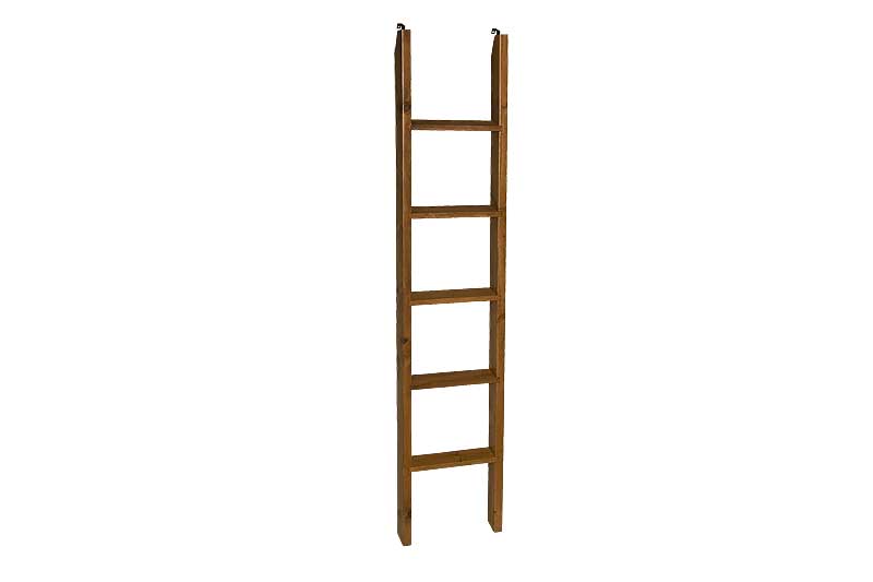 wooden bunk bed ladder