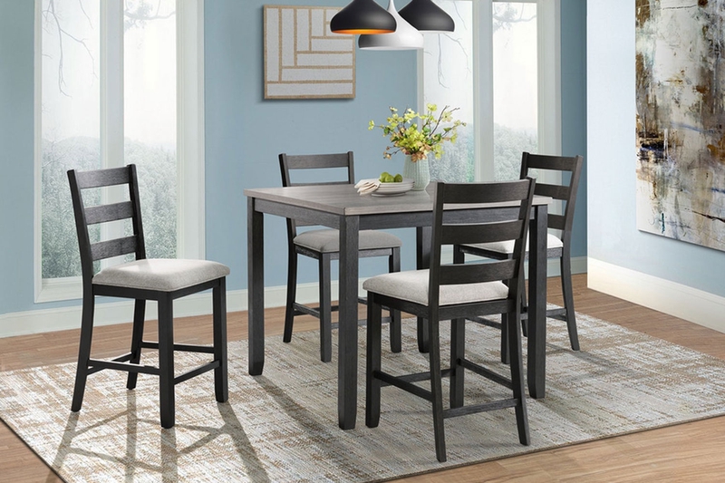Martin Counter Height Dining Table 4 Stools In Gray Mor Furniture
