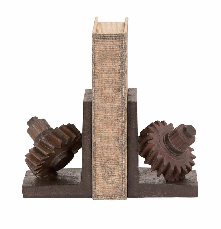 Gear Bookends, Set of 2, Image 1 Gear Bookends, Set of 2, Image 1