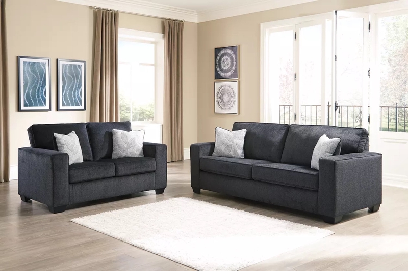 Altari Sofa Loveseat In Slate Mor Furniture