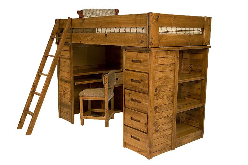 student loft bed with desk