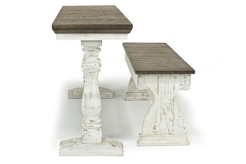 Braelow Sofa Bar Table W Bench In Gray White Mor Furniture