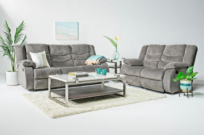 Tulen Reclining Sofa Loveseat In Slate Mor Furniture