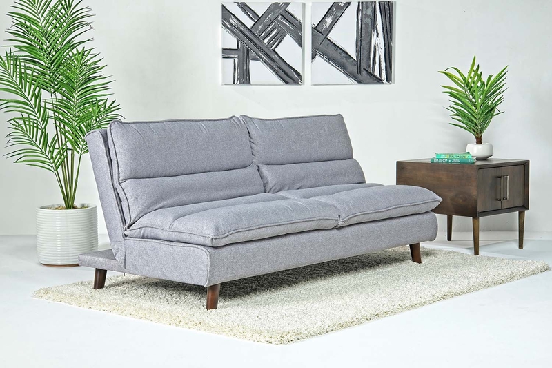 Davey Klik Klak Futon In Gray Mor Furniture