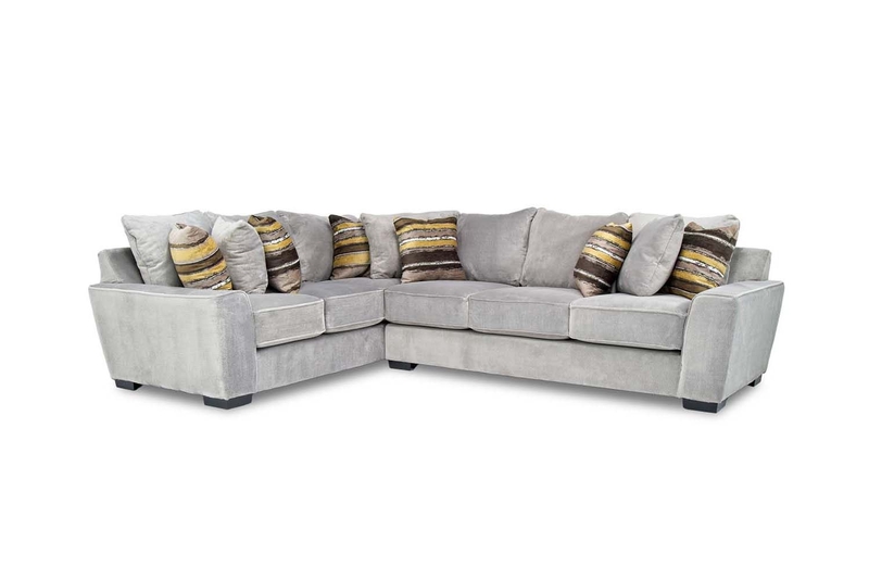 Oracle Tux Sofa Sectional in Platinum, Right Facing, Image 1