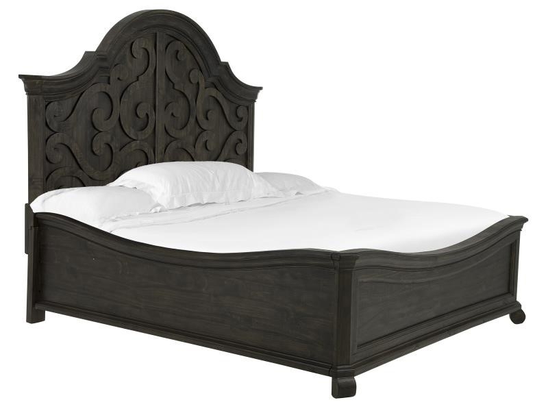Bellamy Arch Panel Bed in Charcoal, Queen, Image 1