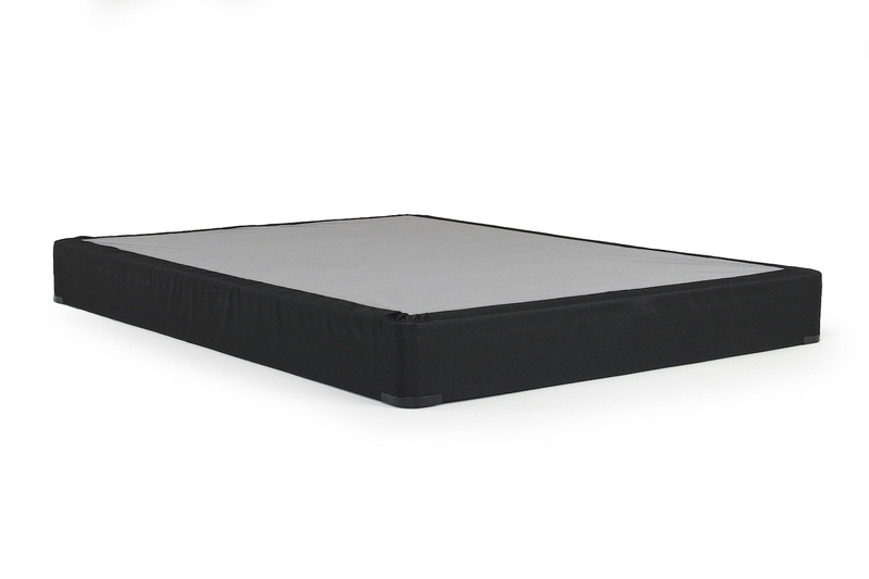 Sherwood Black Laminated Flat Foundation Full High Profile Mor Furniture