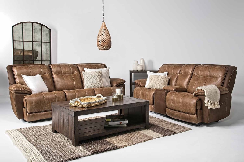 Bubba Reclining Sofa Loveseat In Brown Mor Furniture