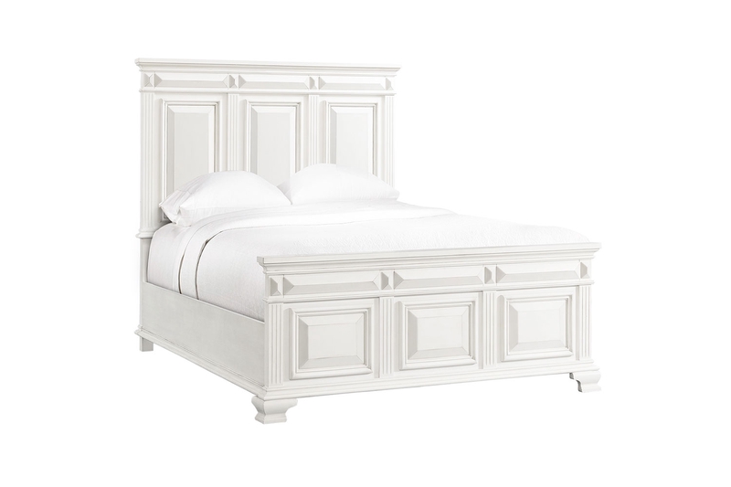 Calloway Panel Bed in White, Full, Image 1