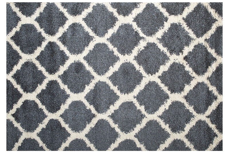 Comfort Shag Rug in Blue & White, 5 x 8, Image 1
