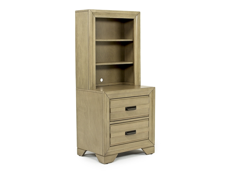 Andes Nightstand & Hutch in Gray Mor Furniture