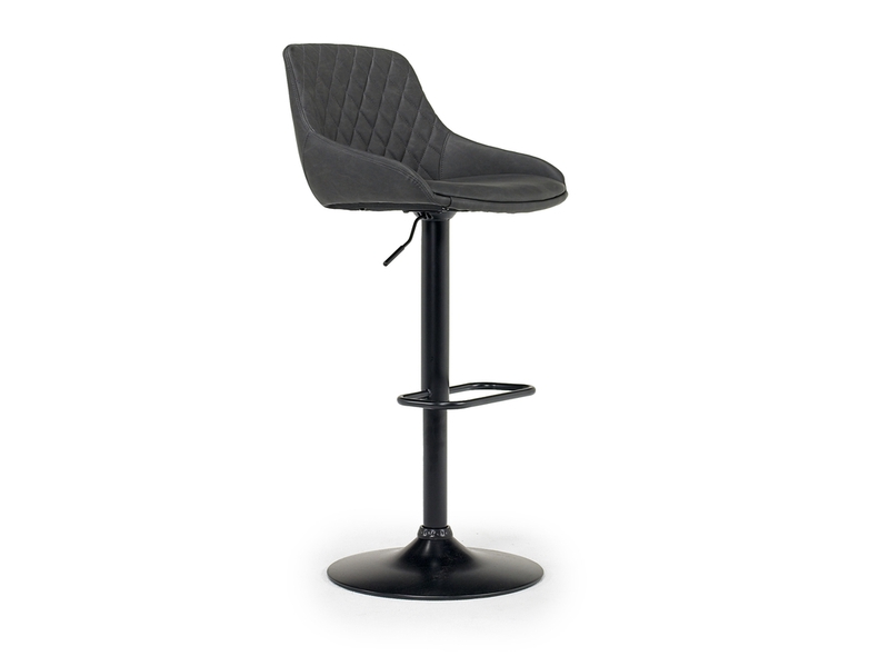 Anibal Adjustable Height Barstool in Black & Gray, Swivel Mor Furniture