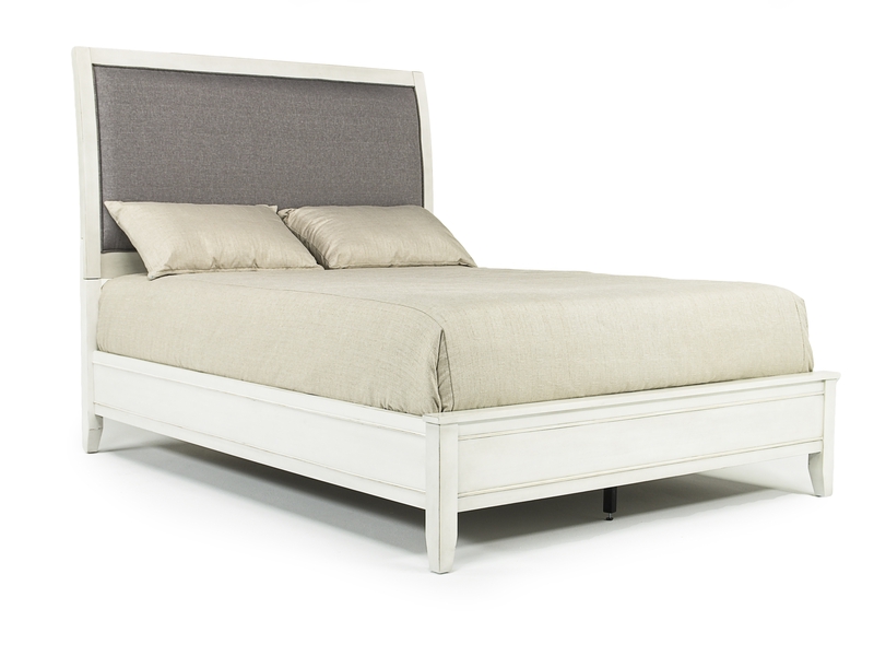 Carlsbad Panel Bed in White, Queen, Image 1