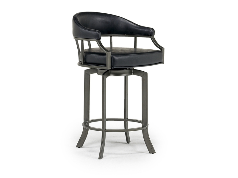 Edy Counter Height Stool in Mineral & Black, Swivel Mor Furniture