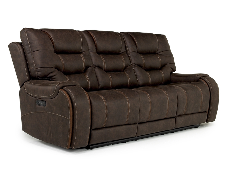 Estilo 2 Power Sofa In Brown Mor Furniture
