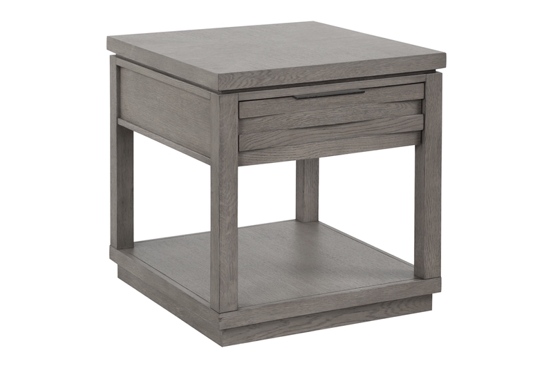 Pure Modern End Table w/ Storage in Moonstone Mor Furniture