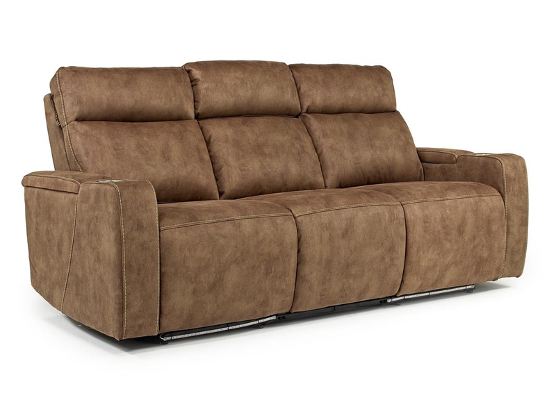 Rhys 2 Power Sofa in Brown, Image 1