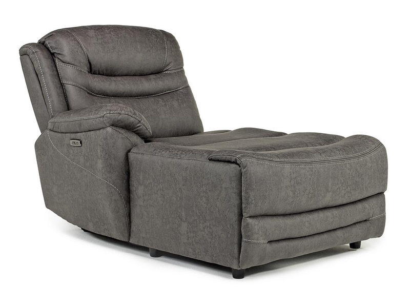 Splash 1 Arm 2 Power Chaise in Gray, Left Facing Mor Furniture
