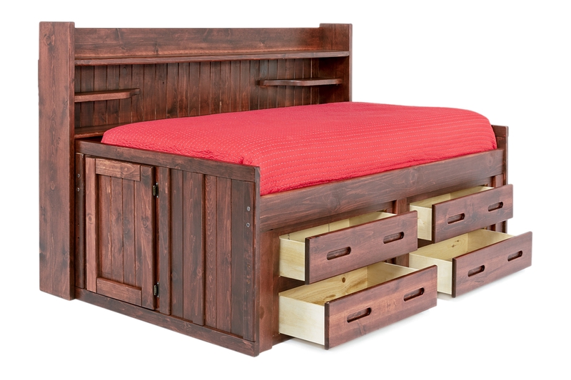 Young Pioneer 4 Drawer Sideways Bed in Cinnamon, Twin Mor Furniture