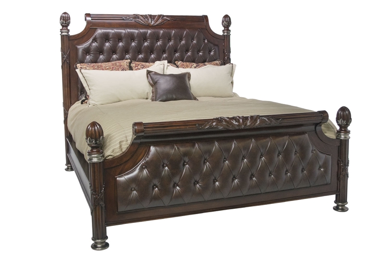 Havana Upholstered Panel Bed In Brown Eastern King Mor Furniture
