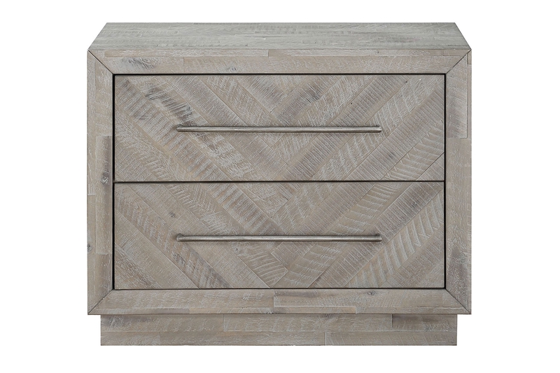 Herringbone Nightstand In Gray Mor Furniture