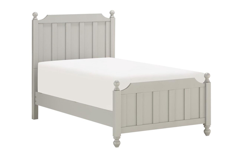 Luxing Panel Bed in Gray, Twin Mor Furniture