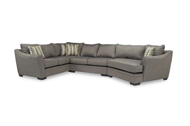 Brazil Tux Loveseat Cuddler Sectional In Titanium Right Facing Mor Furniture