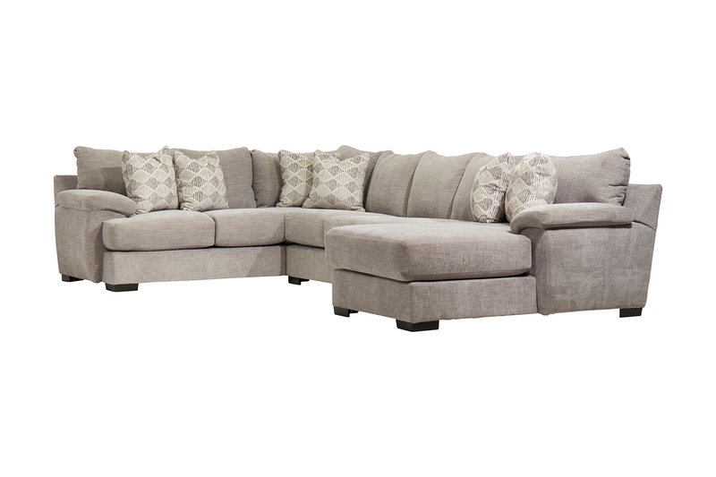 Bermuda Tux Sofa Chaise Sectional In Smoke Right Facing Mor Furniture