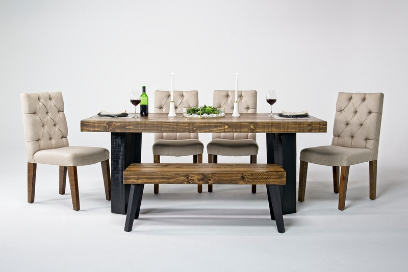 Salida Dining Table 4 Chairs Bench In Brown Mor Furniture