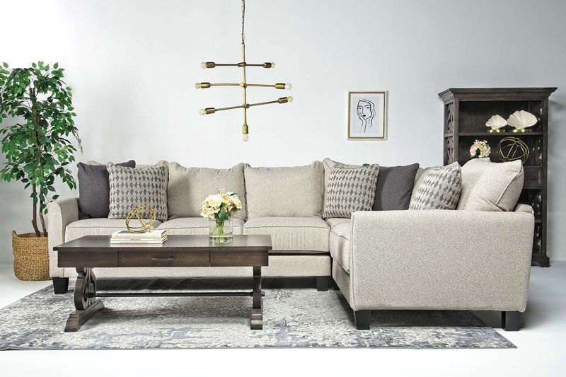 Stockholm Tux Sofa Sectional In Beige Right Facing Mor Furniture