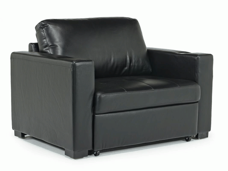 Luigi Twin Sleeper Chair in Black, Image 1