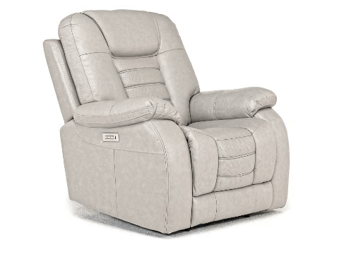 Malibu 3 Power Recliner in Platinum Leather