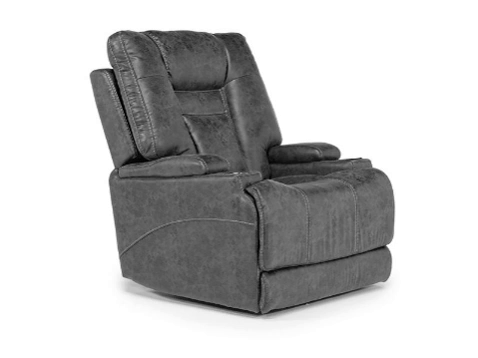 STT 3 Power Recliner w Wireless Charger in Steel