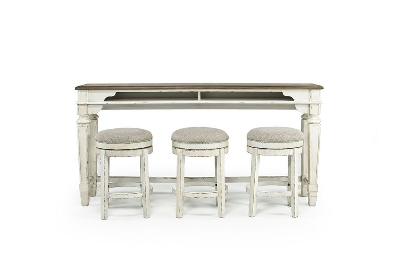 Realyn Sofa Bar Table in Antiqued Two-Tone Finish, Image 6