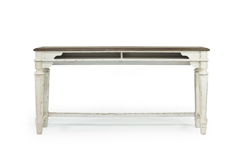 Realyn Sofa Bar Table in Antiqued Two-Tone Finish, Image 2