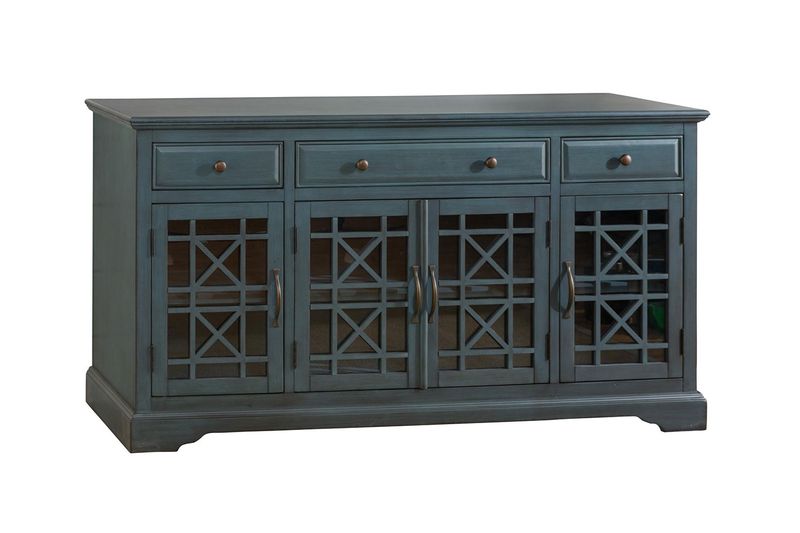 Skyy Media Console in Light Blue, 60 Inch, Image 1