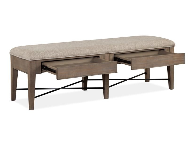 Bay Creek Counter Height Bench in Dovetail Gray, Image 2