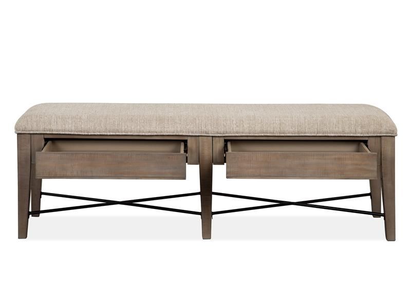 Bay Creek Counter Height Bench in Dovetail Gray, Image 4