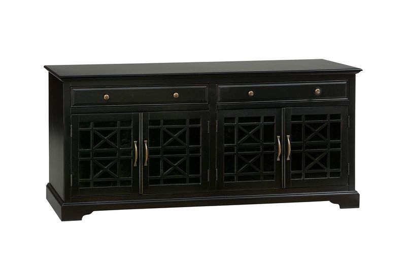 Skyy Media Console in Black, 70 Inch, Image 1