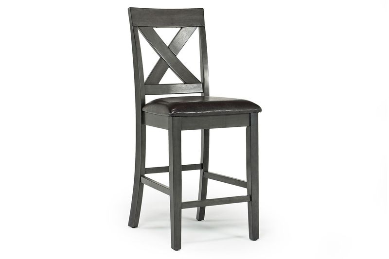Palm Springs Counter Height Dining Table & 6 Stools in Gray, Image 5