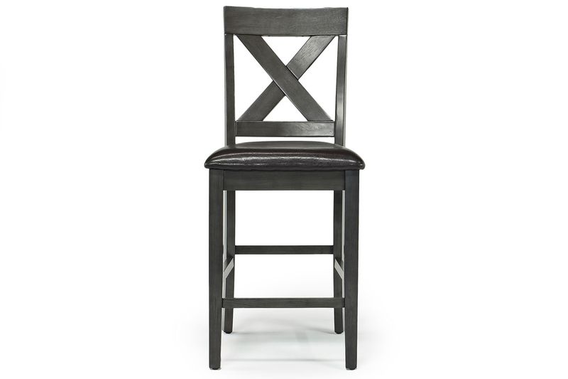 Palm Springs Counter Height Dining Table & 6 Stools in Gray, Image 6