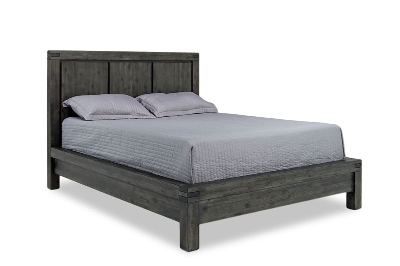 Meadow Panel Bed in Gray, Queen, Image 1