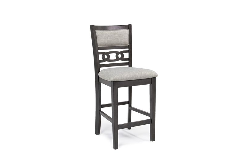 Gia Round Counter Height Dining Table & 4 Stools in Gray, Image 3